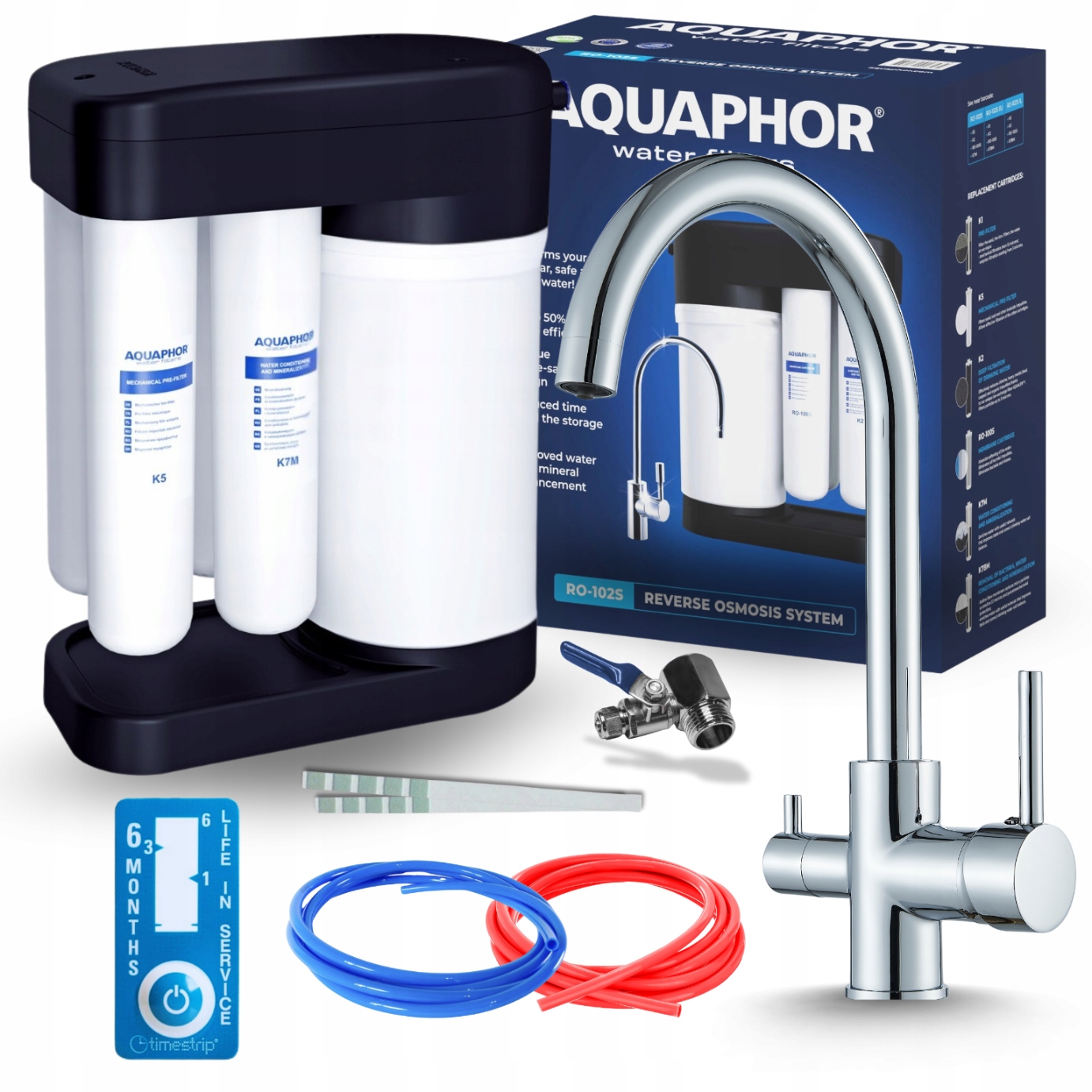 Chrómovaná Kuchynská Batéria A Filter Aquaphor Morion 102S S Reverznou Osmózou