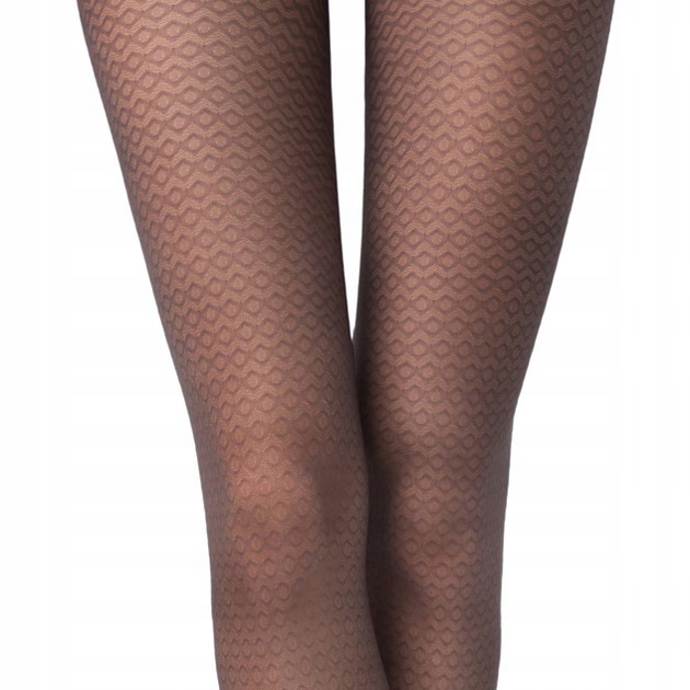 Rajstopy z ażurowym wzorem PERFINO Wykończenie inne