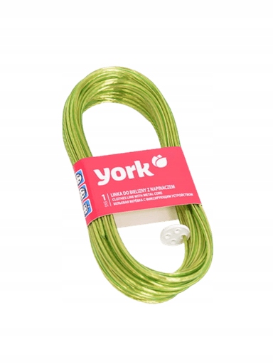 Levně 7X York Ocelová šňůra na prádlo s napínákem Praní 20 metrů 1 kus