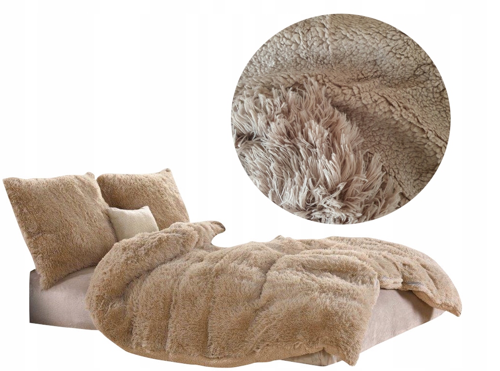 GRUBA POŚCIEL FUTRZANA 160x200 ZIMOWA NA ZIMĘ MIŁA