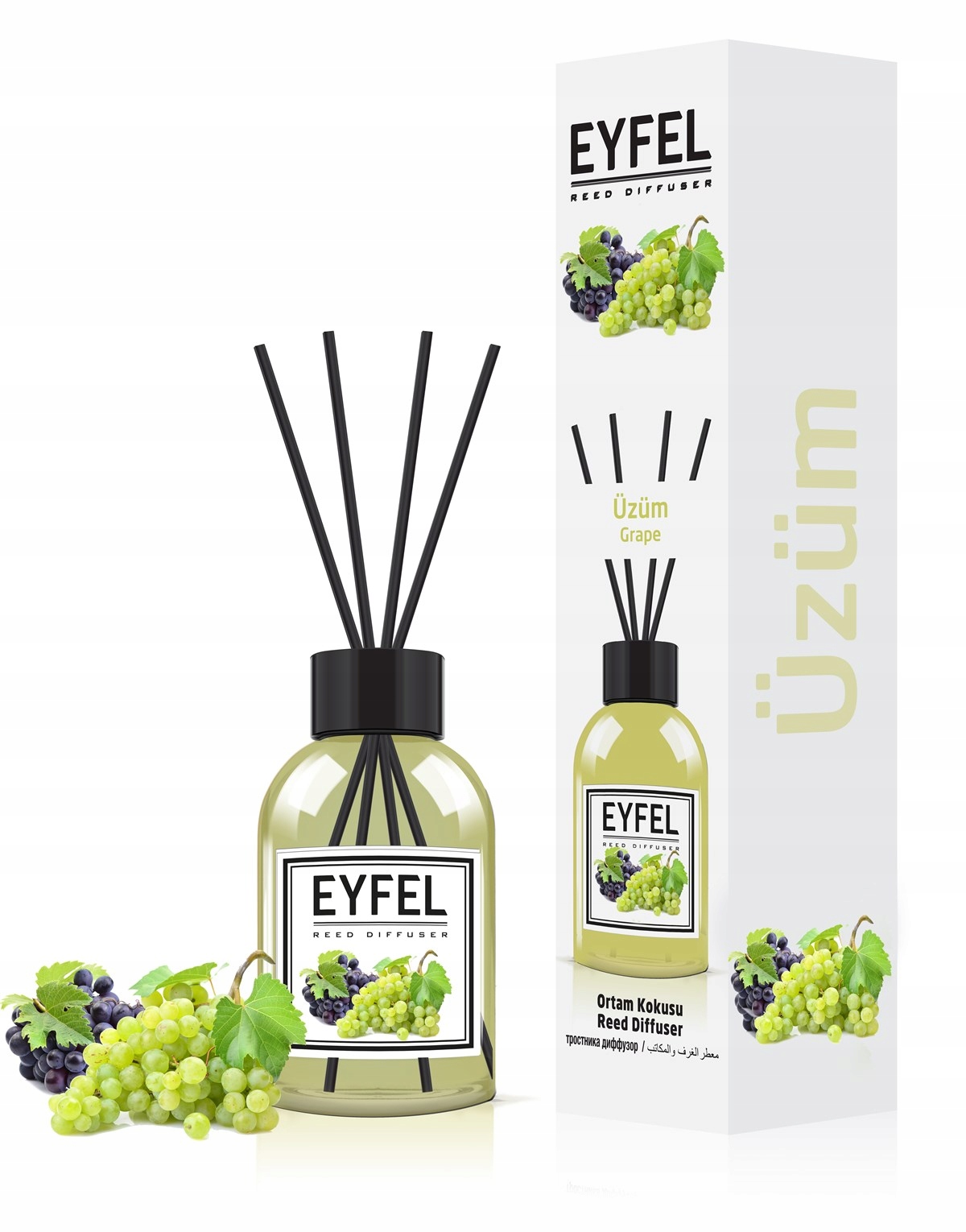 

Eyfel dyfuzor zapachowy z patyczk. Winogrono 120ml