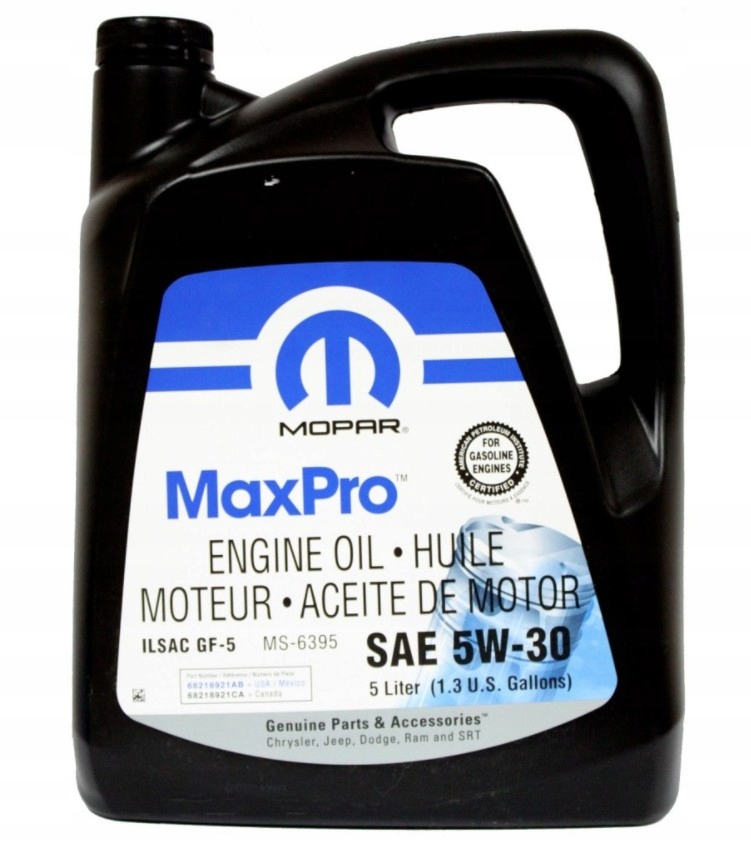 

Olej syntetyczny Mopar MaxPro 5 l 5W-30 5W30