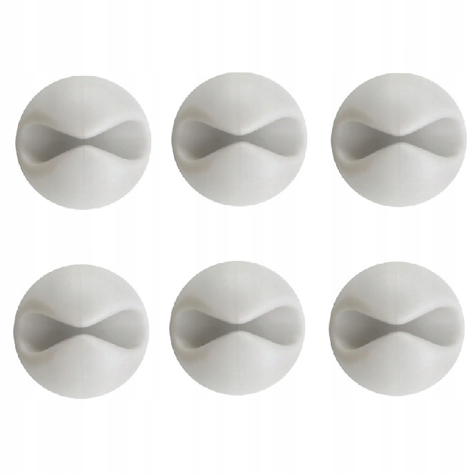 

6 X Samoprzylepny Organizer Uchwyt Kabli Silikon