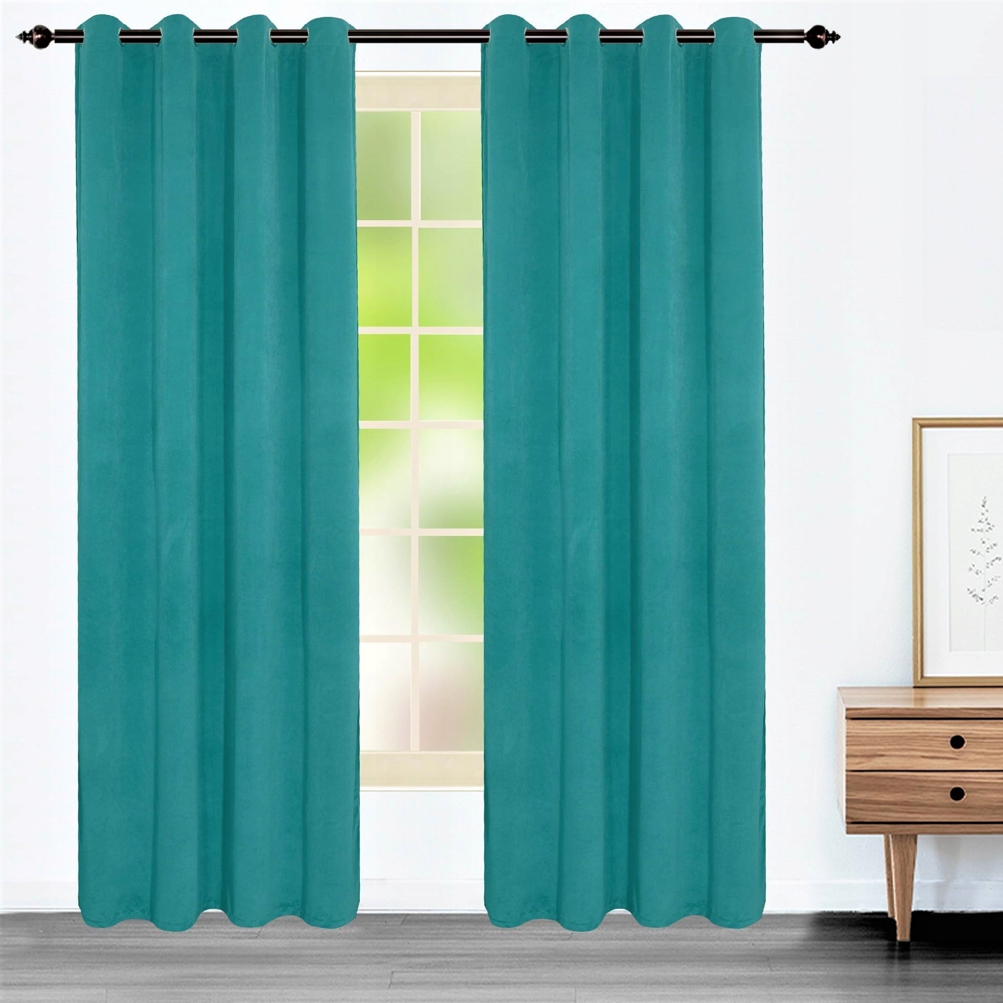

Gotowe zasłony 140x260 welur velvet na kółkach