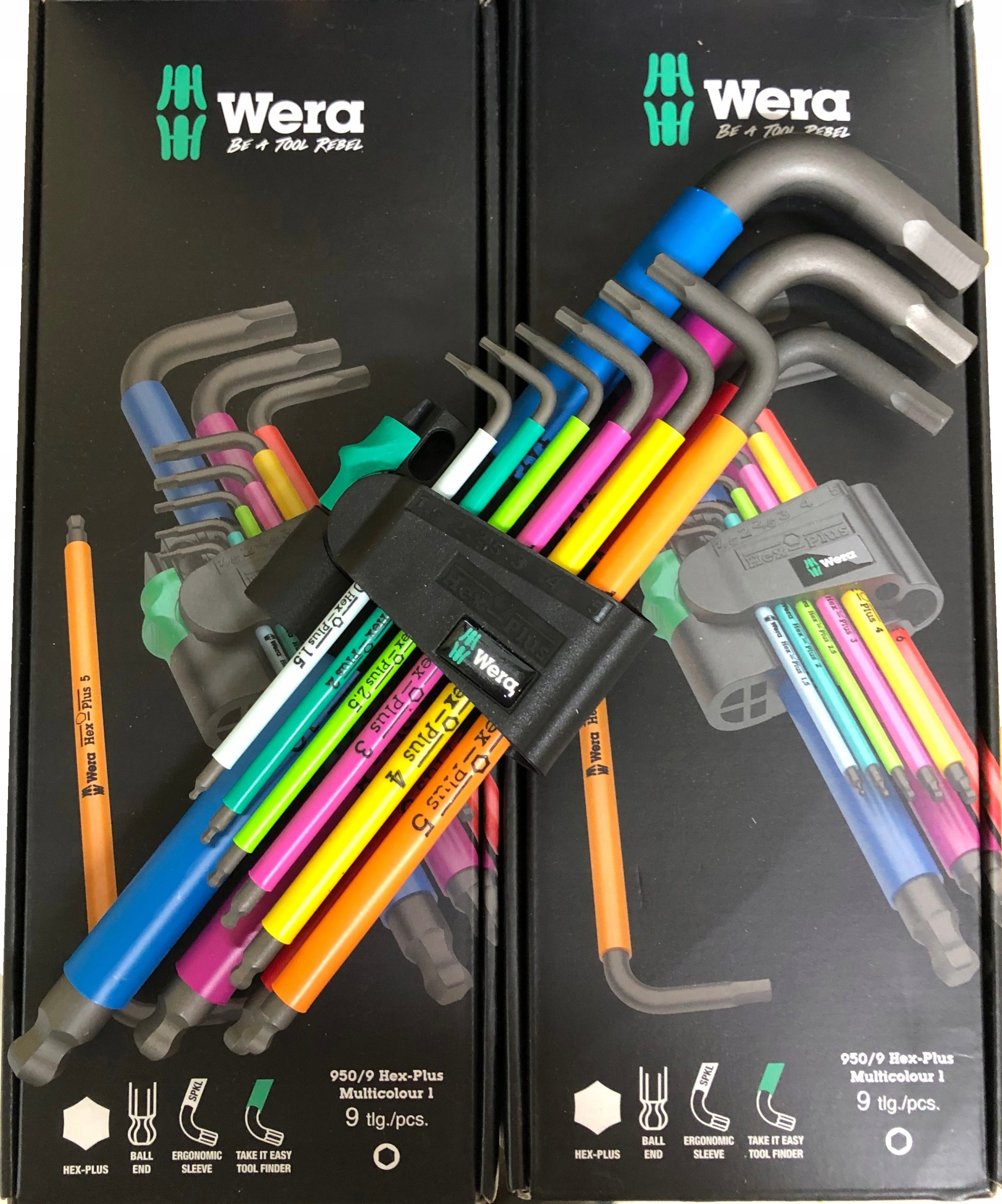 Wera Klucze imbusy z kulką zestaw 1,5-10mm 9 elem 2 kpl.