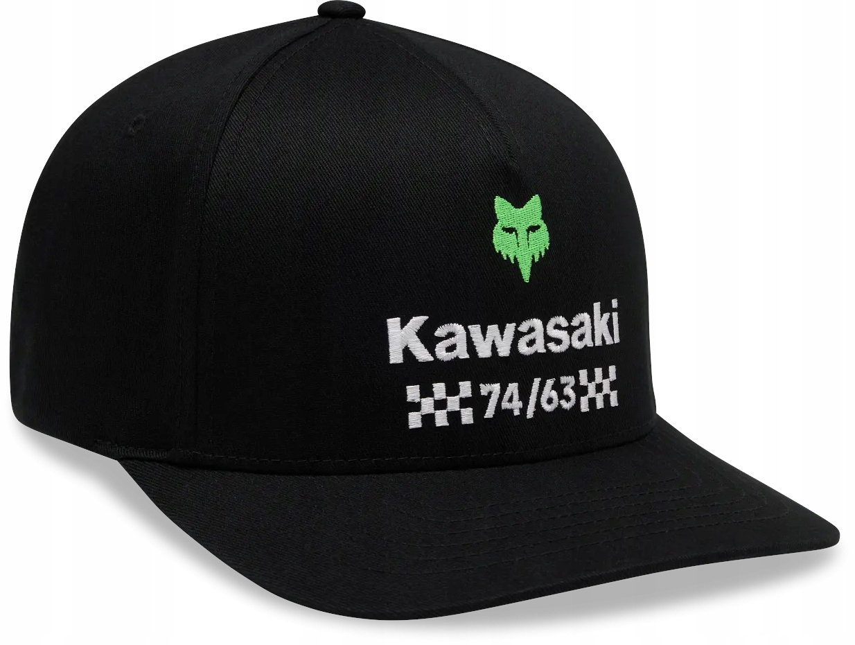 Full Cap kšiltovka Fox Kawasaki Flexfit vel L/XL černá