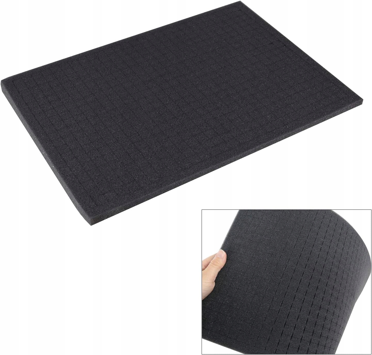 PIANKA RASTROWA | PIANKA KOSTKOWA | WKŁADKA DO WALIZKI | CZARNA EAN (GTIN) 5905954892792