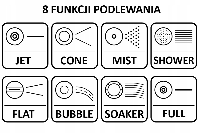 METALOWY PISTOLET ZRASZACZ DO WĘŻA OGRODOWEGO 2038 Kod producenta ECO-2038