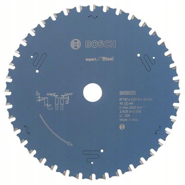 Kotoučová Pila Exp/steel 190*20*40Z B 2608643056