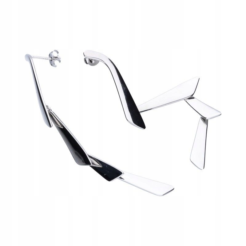 stříbrné náušnice 925 módní závěsné dlouhé spojené plechy jako dárek 7.49