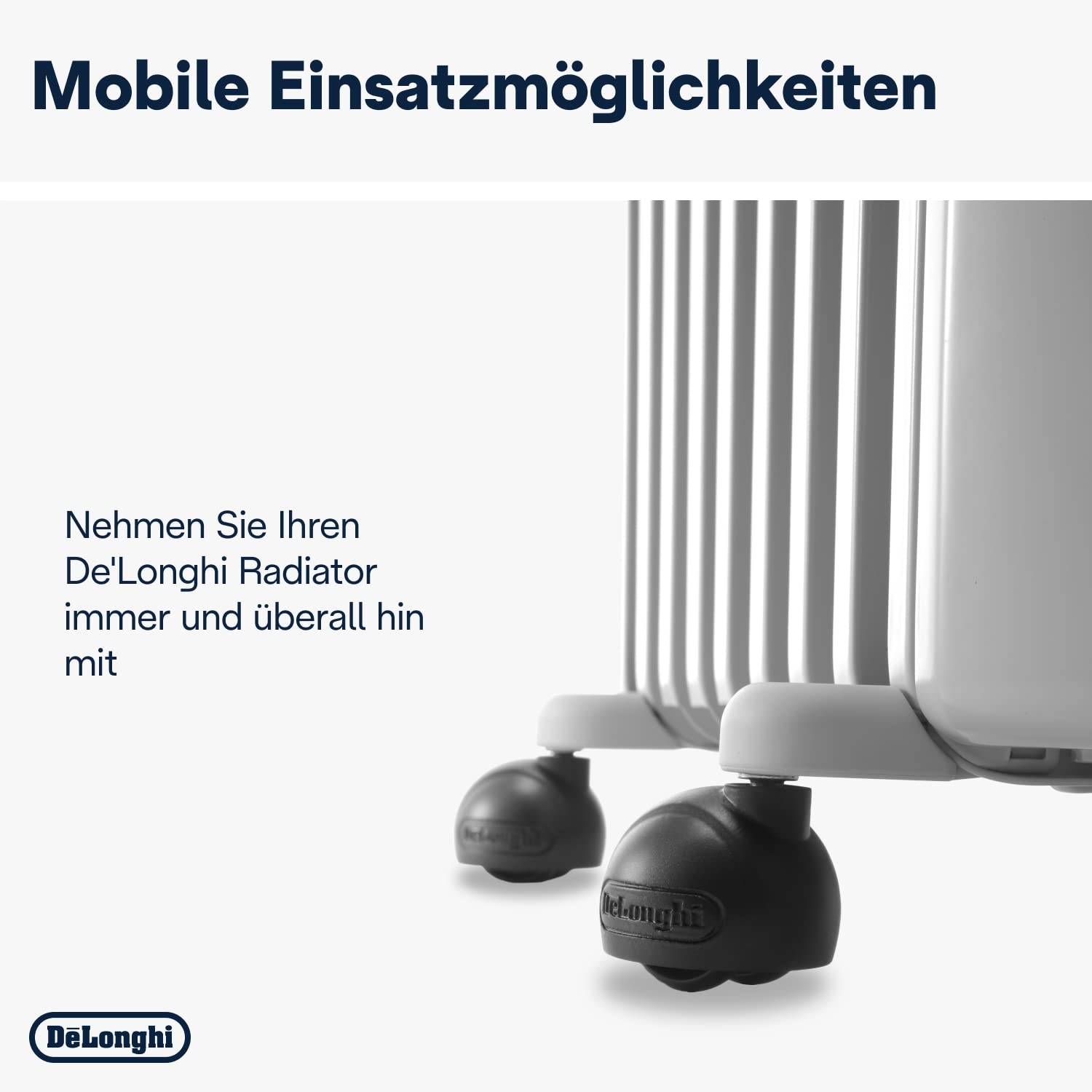 DE'LONGHI Grzejnik Olejowy RadiaS TRRS0715 1500W Mobilny Wersja 2 — miniatura 6