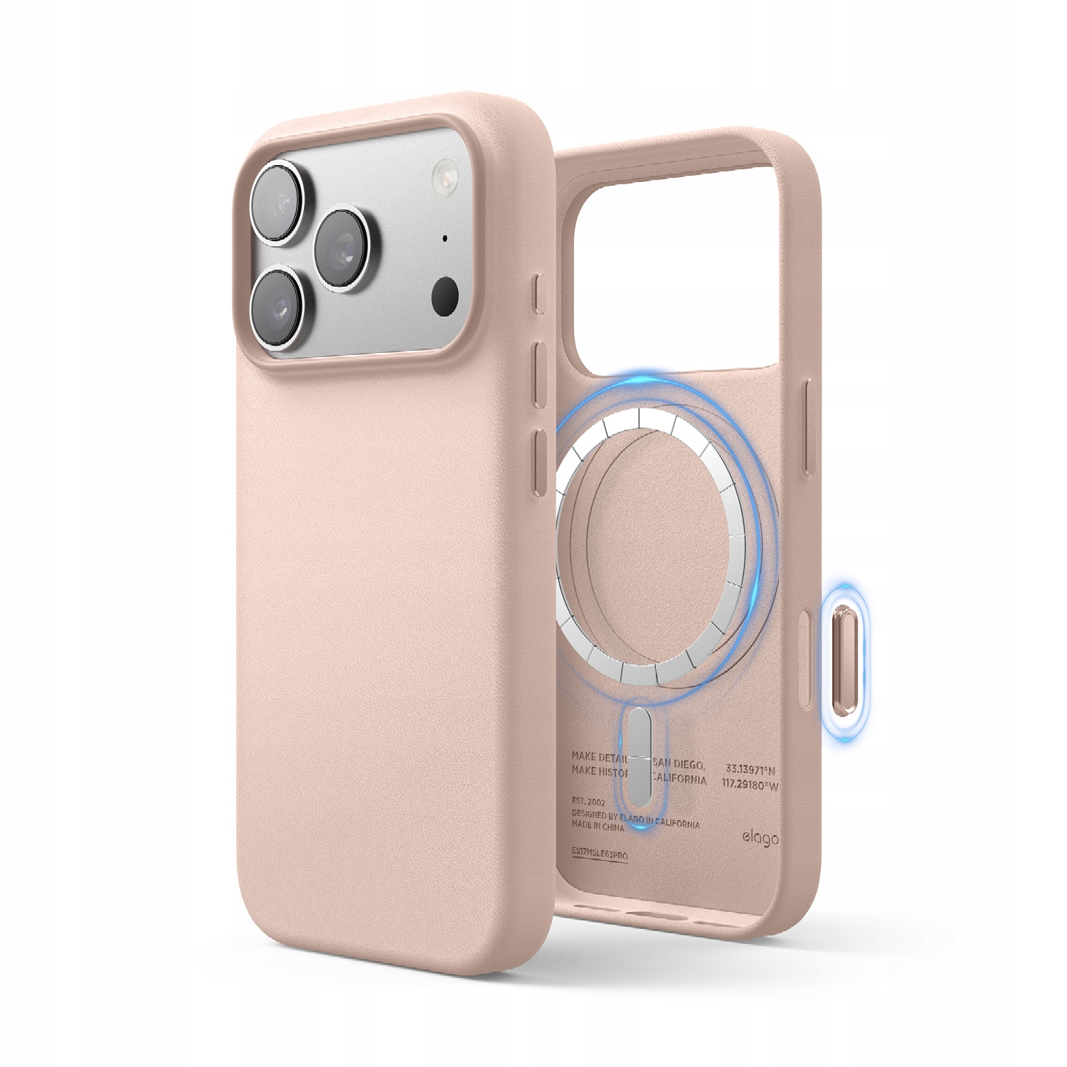 Skórzane Etui z MagSafe Elago iPhone 17 Pro Lovely Pink