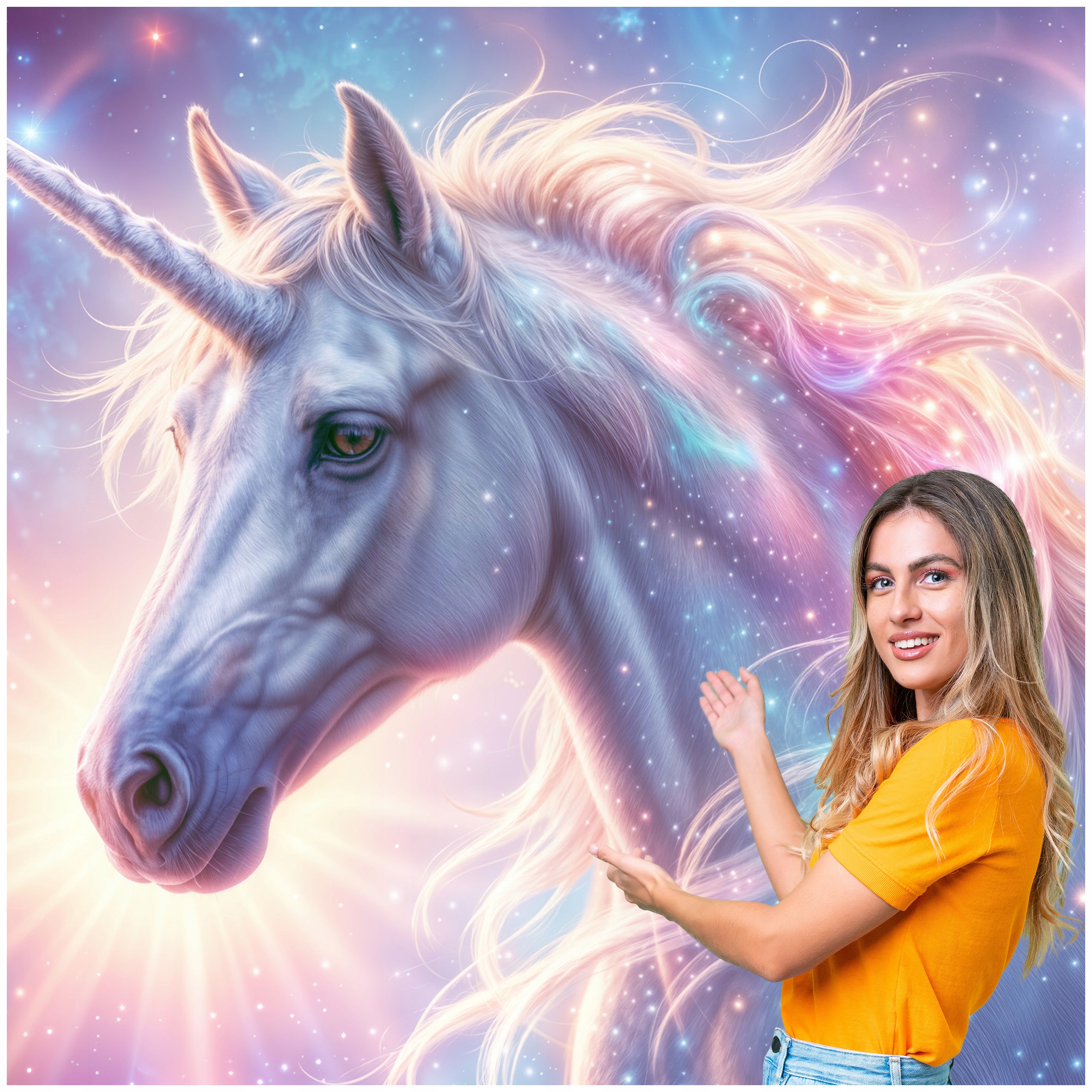 Fototapeta Pro Děti Kouzelný jednorožec růžová 196x260 DD08W