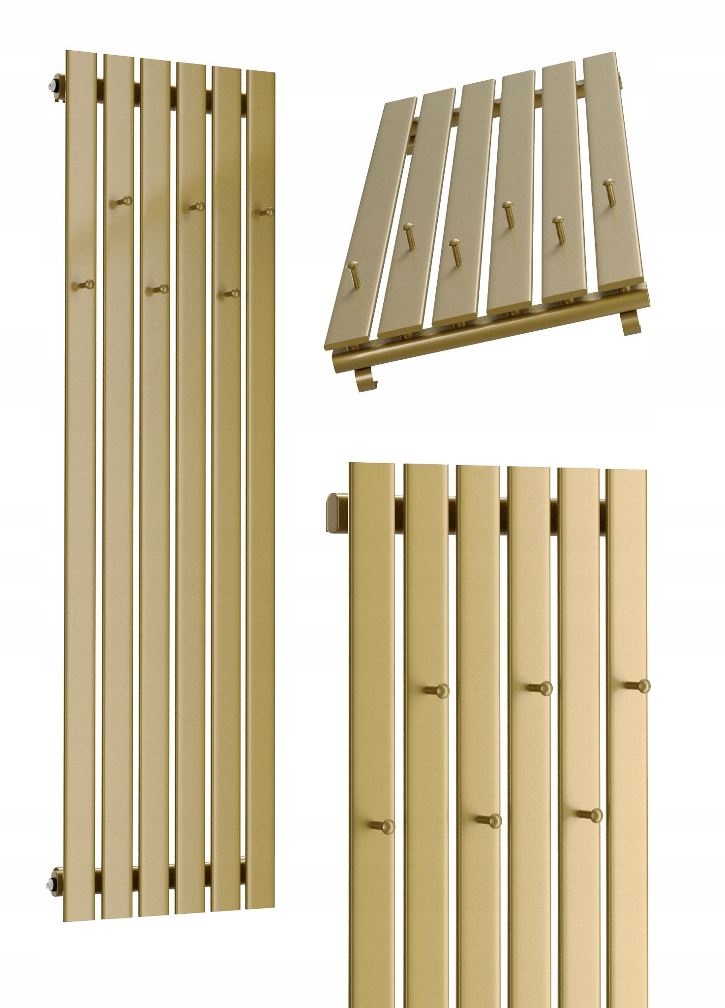 Dekorativní radiátor s věšáky Bello Hook 120x45 Světlý Antik