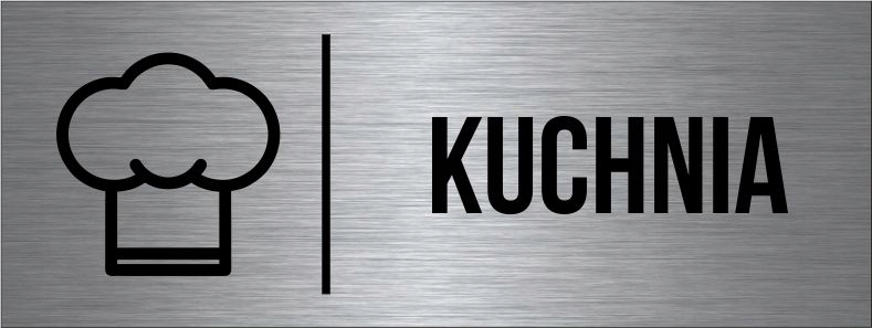 

Tabliczka Kuchnia Aluminium Piktogram Srebrna