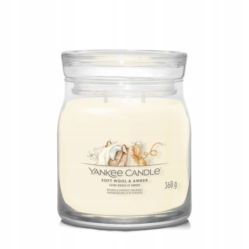Střední svíčka Wool Amber Yankee Candle