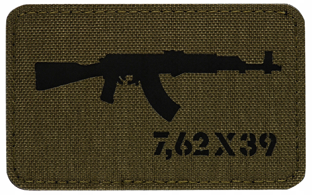 Naszywka Karabin Akm 7,62X39 laser cut M-Tac 8 x 5 cm cordura zielona