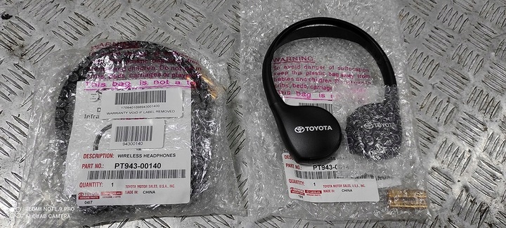 TOYOTA SIENNA SZYBA 2014 SLUCHAWKI DVD