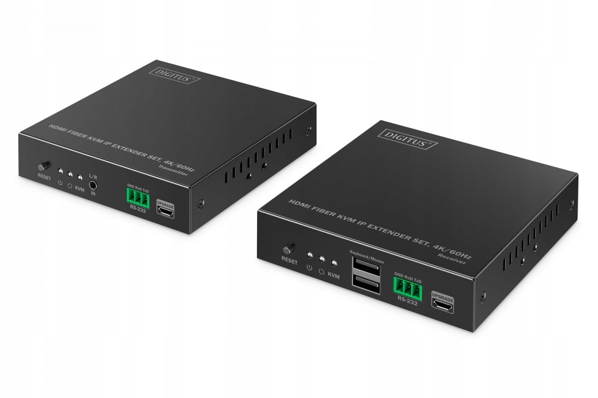 Digitus DS-55348 Hdmi Fiber Kvm Ip Extender Set 4K 60Hz 2xUSB černý