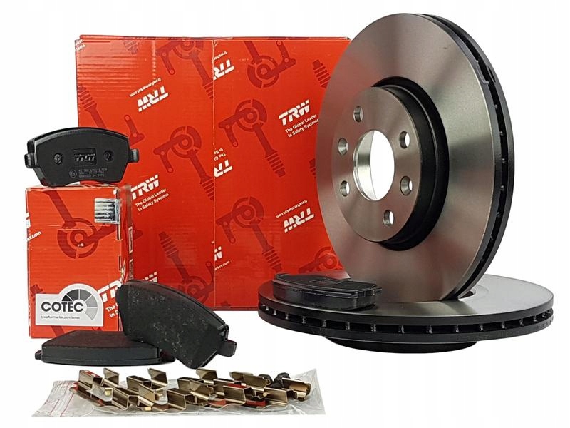 TRW диски + колодки передні для NISSAN MICRA K12 NOTE E1