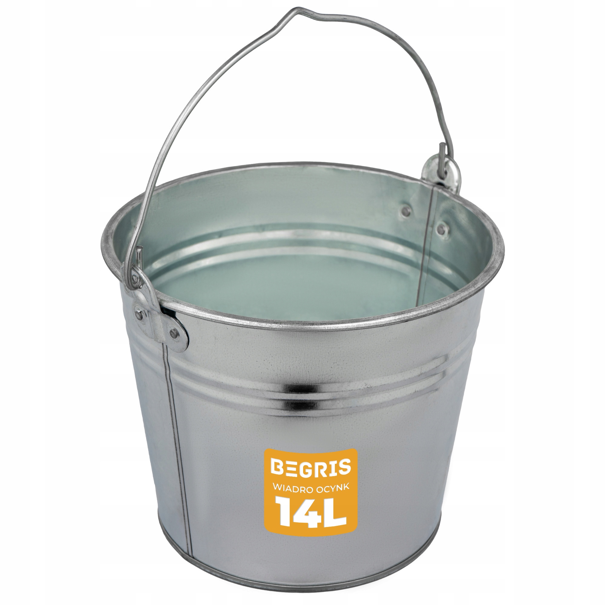 WIADRO METALOWE OCYNKOWANE 14L MOCNE OCYNK Wysokość produktu 27 cm