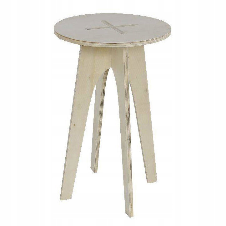 Dřevěný Konferenční Stolek, klasický, béžový Ø 30 cm