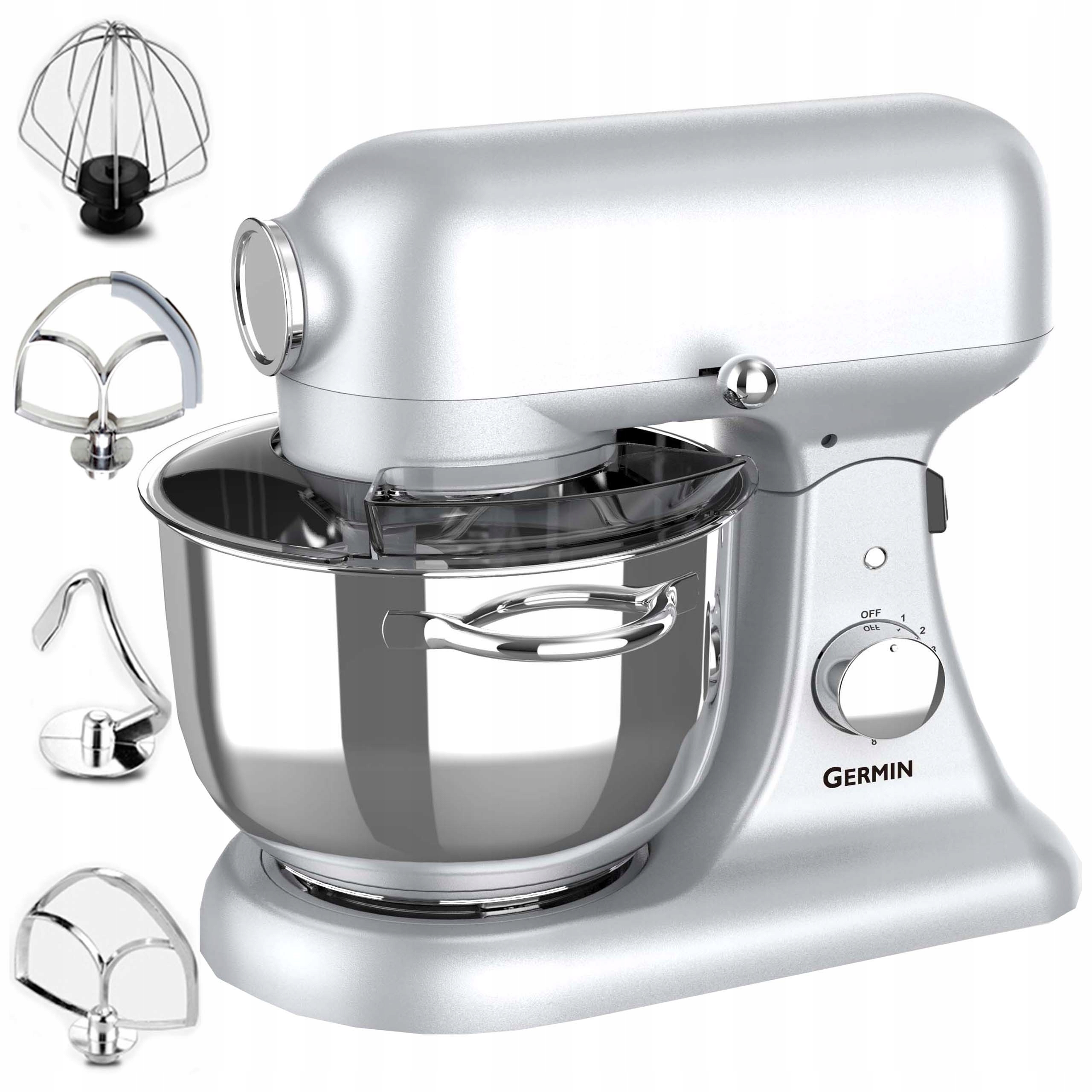 Kuchyňský robot planetární mixér Berlinger| Výkonný 2500W 5,5L 4 míchadla