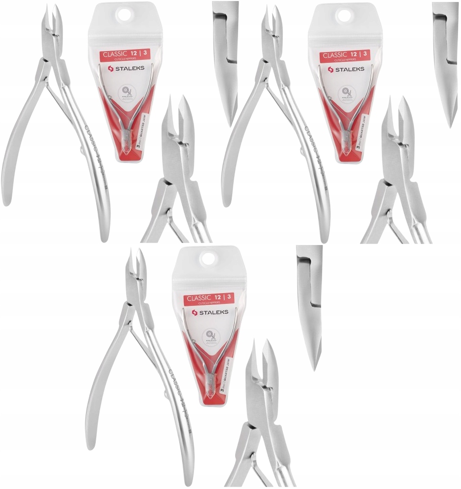 3 x Staleks Nůžky na kůži Classic 12 3 mm vyrobené z z nerezové oceli