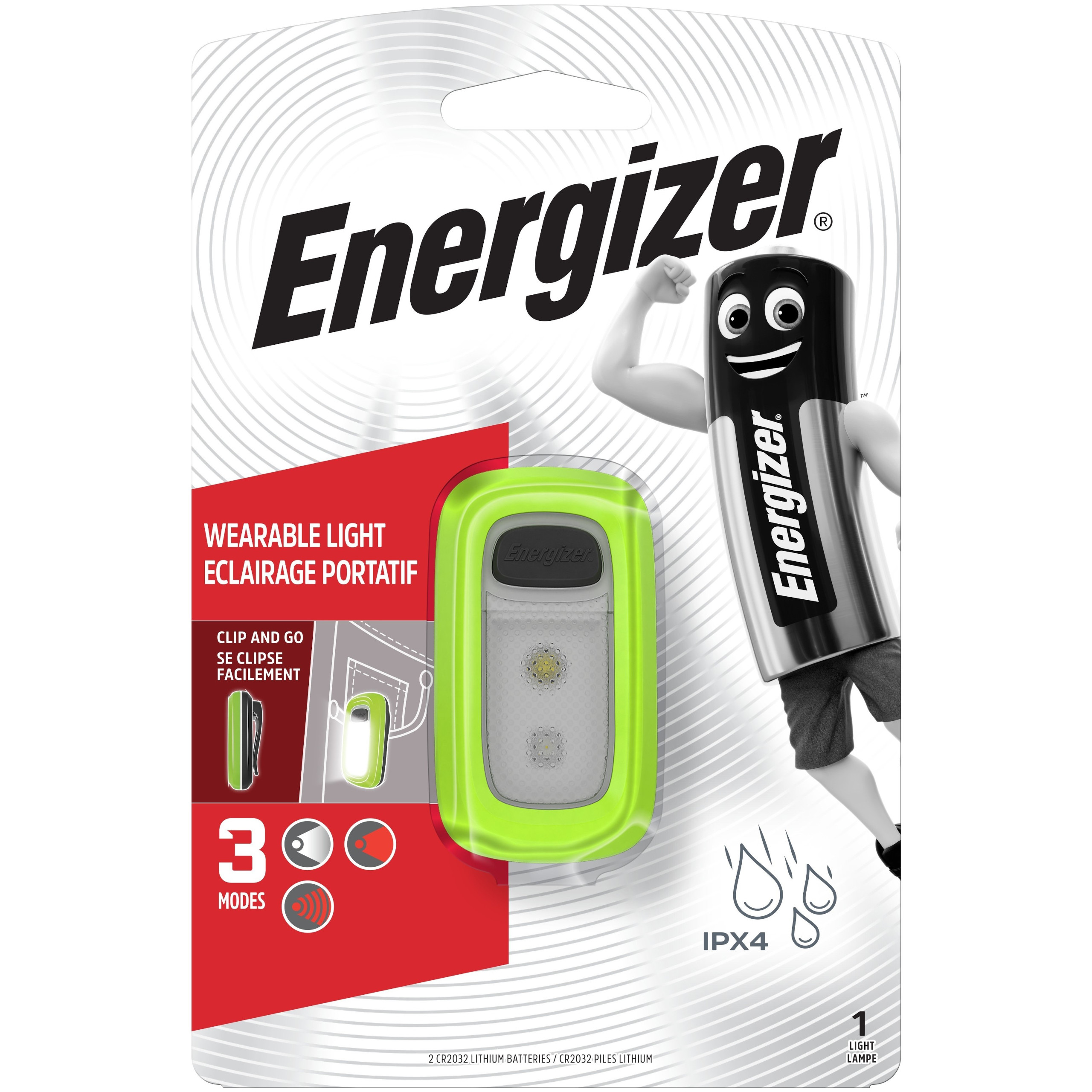 

Latarka Energizer Wearable Clip 2*CR2032 30Lumens