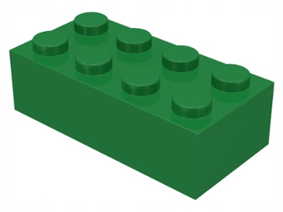

Lego 3001 Zielony 2x4 klocek brick Nowy 1szt