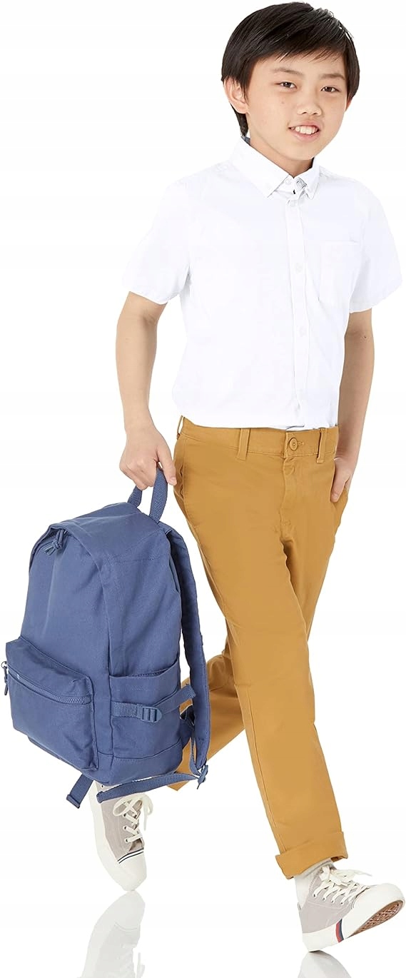 AMAZON ESSENTIALS Koszula chłopięca biała z krótki rękaw r.14-16 plus size Rozmiar (new) 50 (poniżej 50 cm)