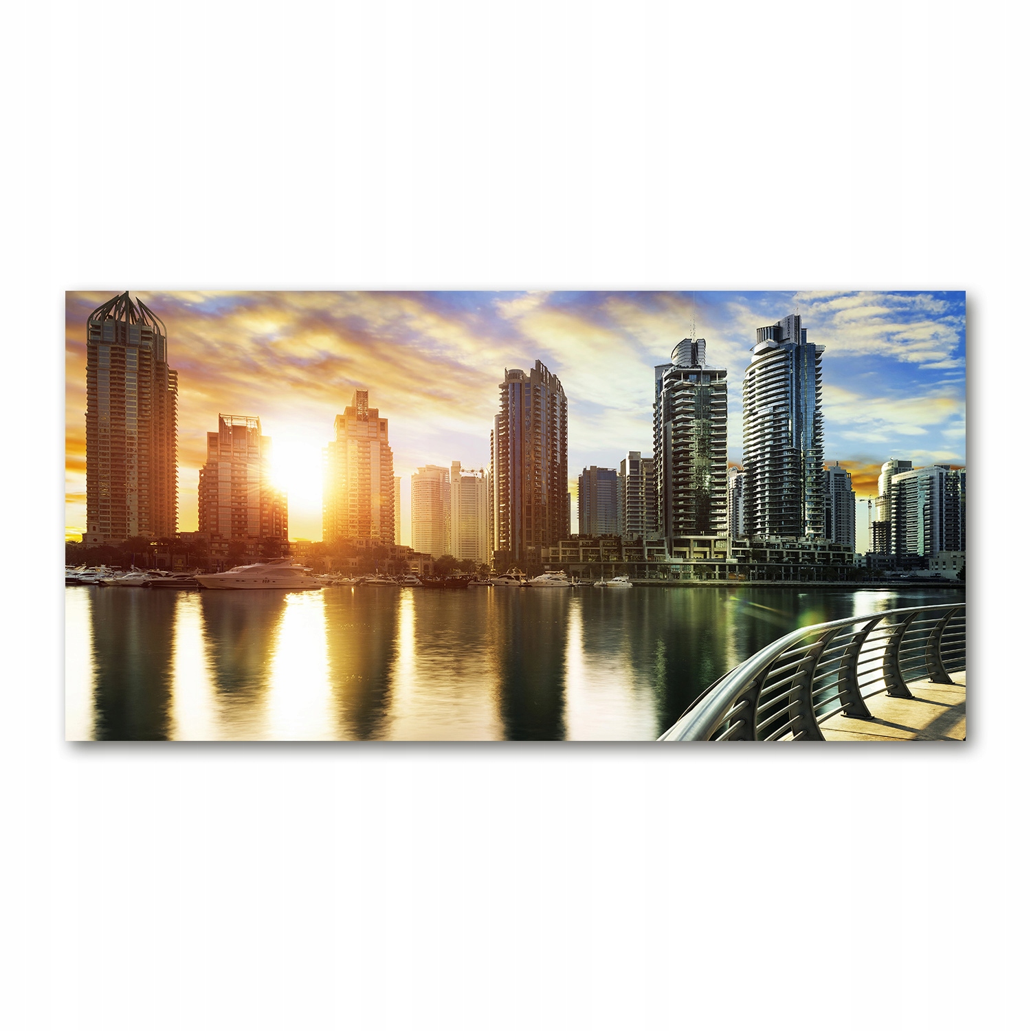 

Foto obraz szkło akryl Dubaj zachód słońca 120X60