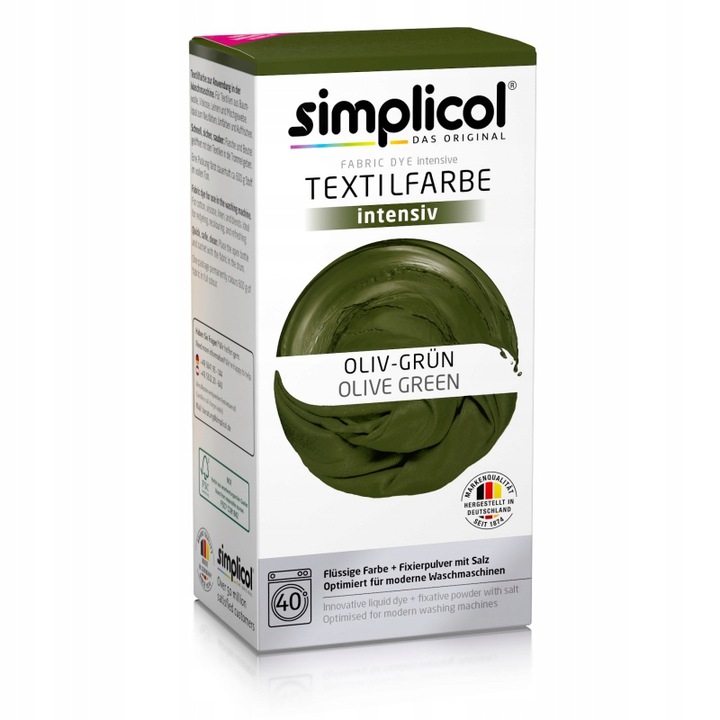 

Simplicol farba do ubrań tkanin oliwka zielony De