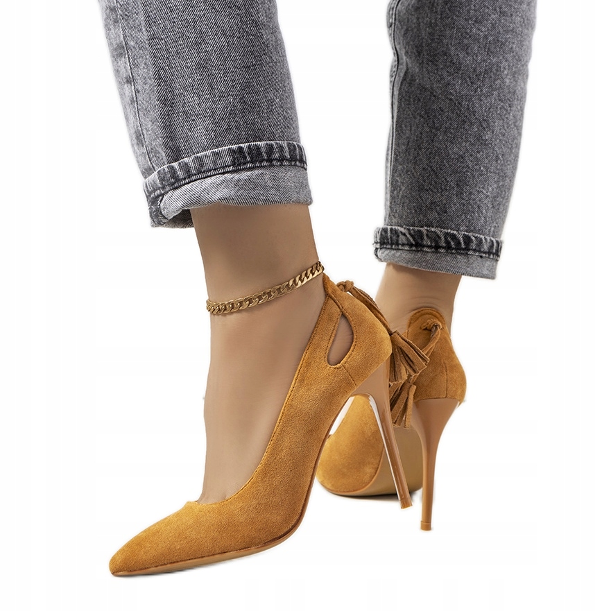 

Brązowe Żółte Skóra ekologiczna Buty r.37