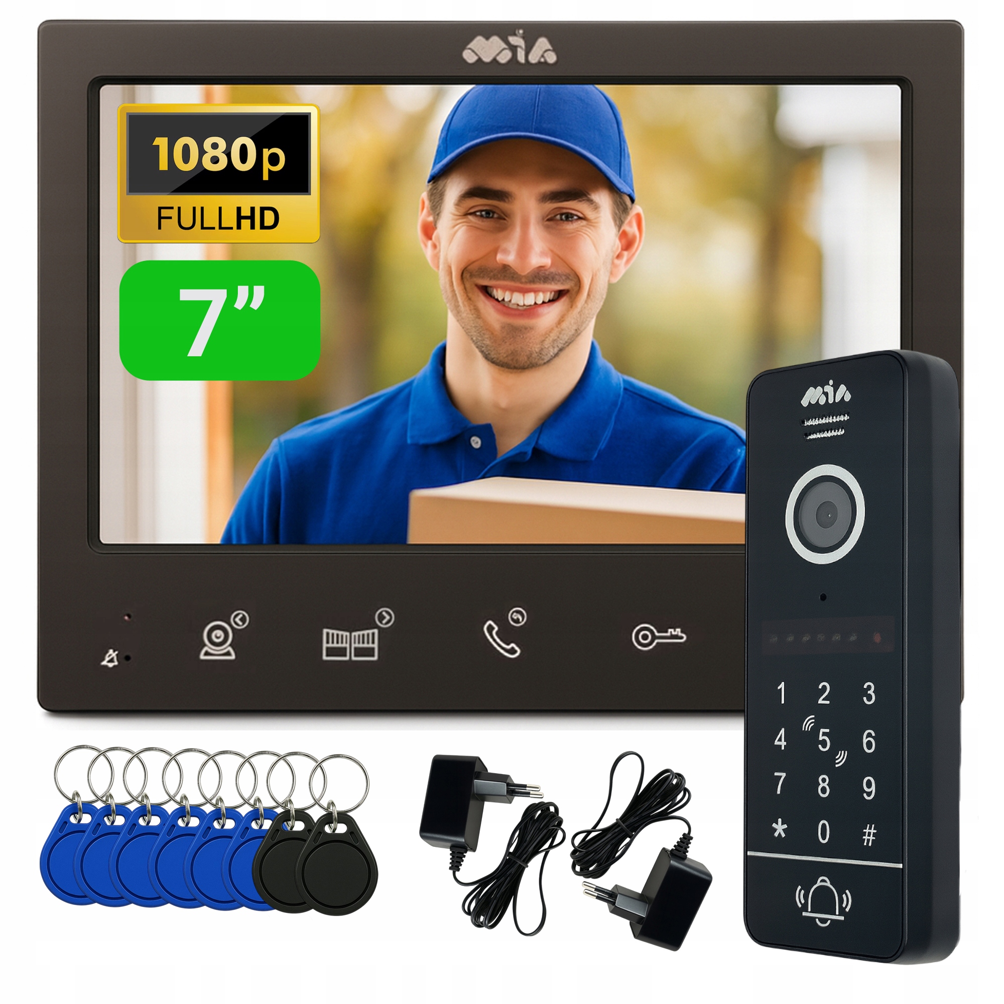 Videovrátnik 7" Hd videovrátnik 7B-SD videovrátnik so stanicou 150KP