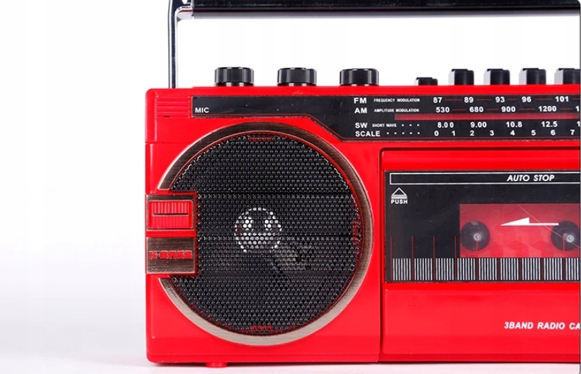 RADIOMAGNETOFON BOOMBOX RETRO BLUETOOTH FM/AM/SW USB SD Marka bez marki