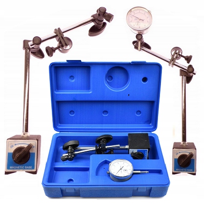 Czujnik Zegarowy 0-10 0,01 Statyw Magnetyczny Uchwyt Podstawa Magnetyczna