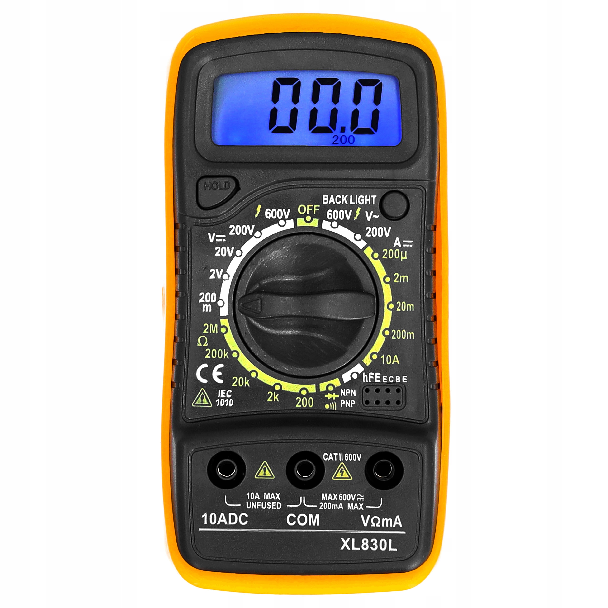 Multimetr miernik prądu cyfrowy LCD uniwersalny napięcia rezystancji Kod producenta Multimetr miernik prądu cyfrowy uniwersalny