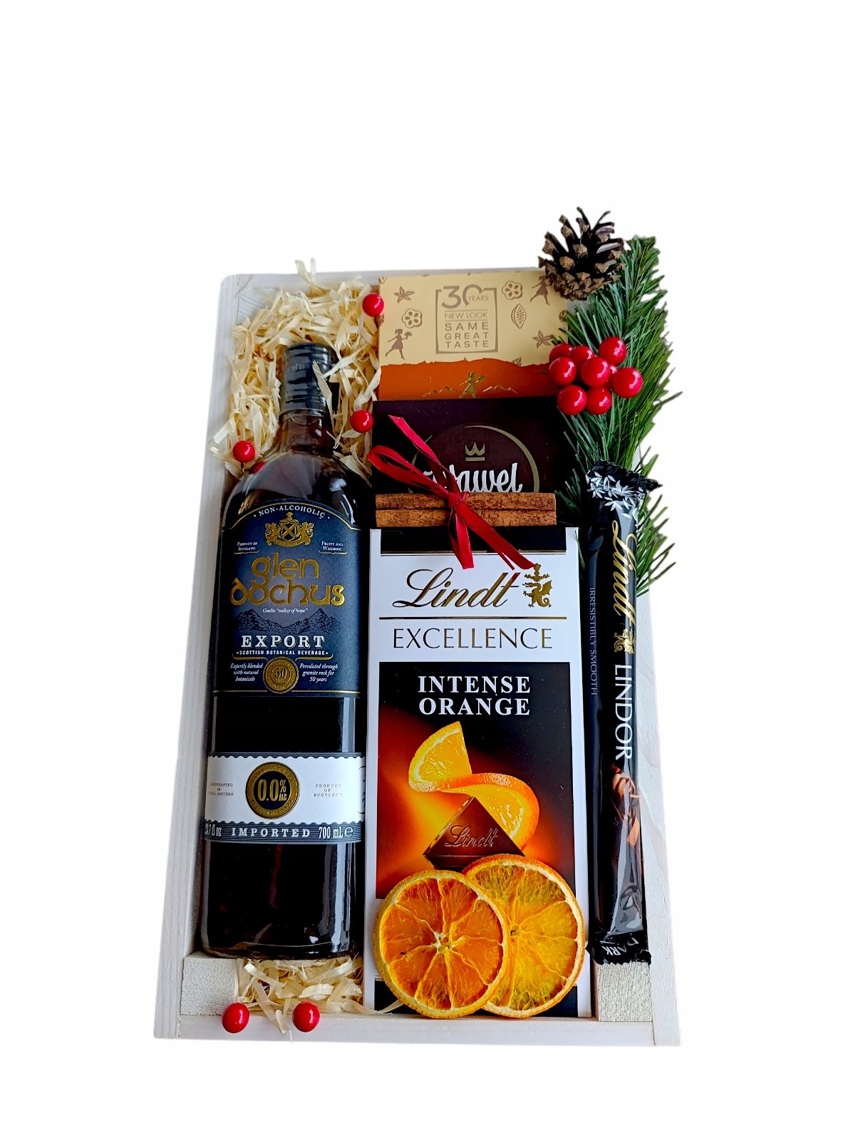 Prémiový Dárkový Koš – Glen Dochus 0% Čokoláda