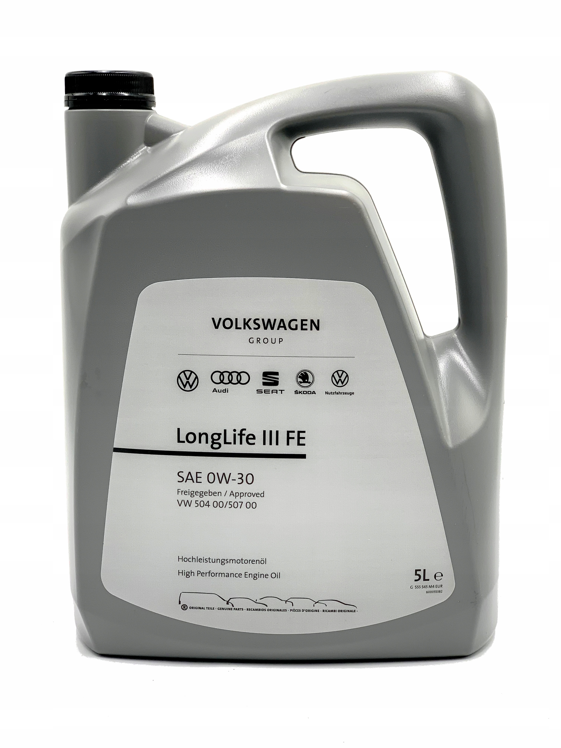 Olej Volkswagen Group LongLife III Fe 0W30 Vw 504.00/507.00 5L Oe