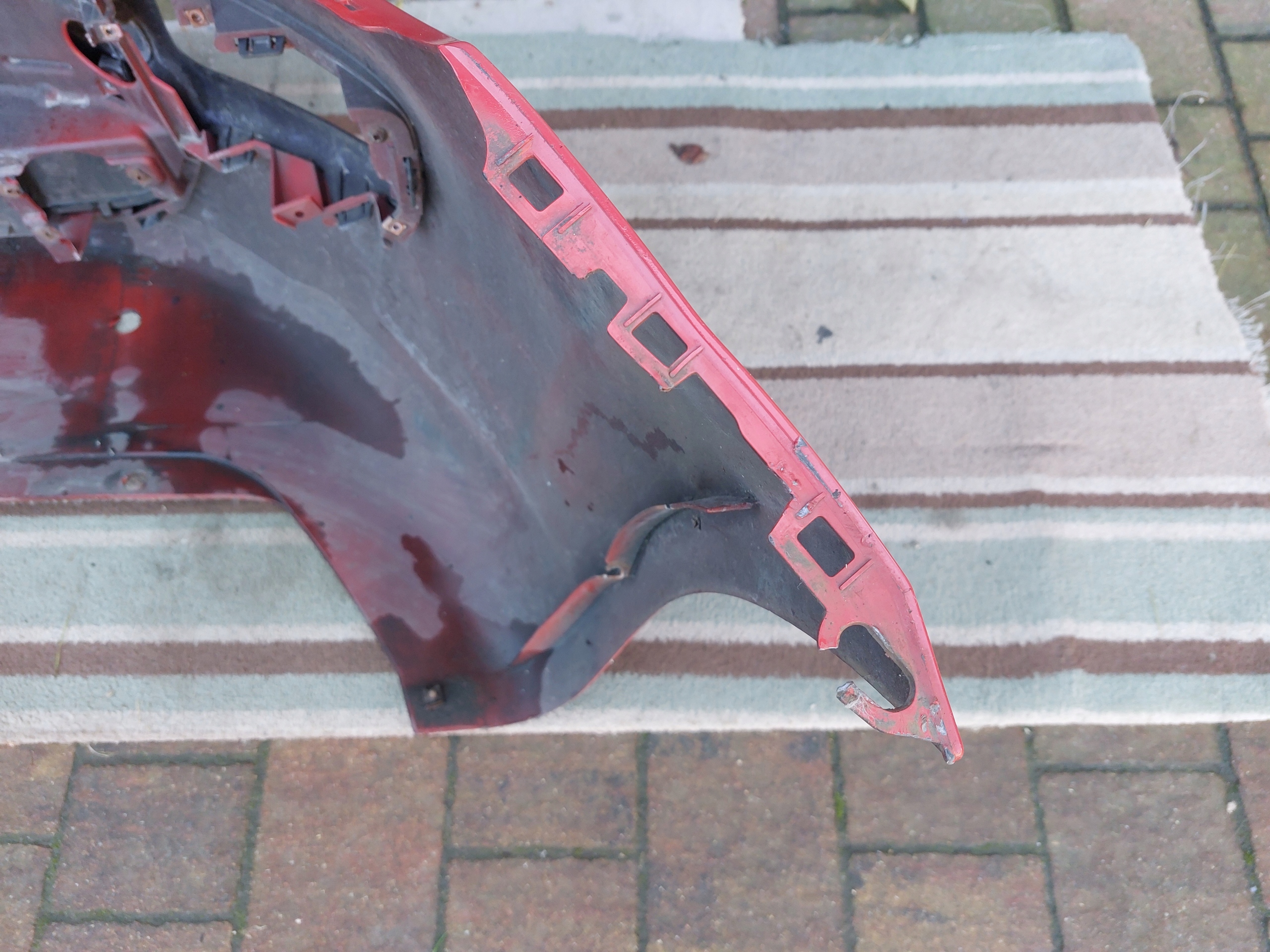 front bumper front FIAT PUNTO EVO 2009-12 red