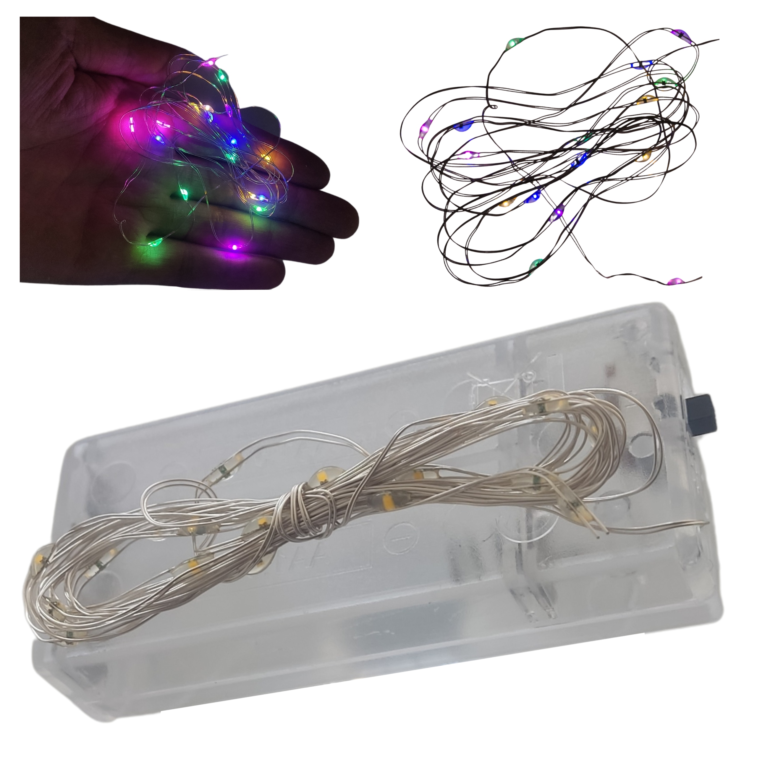 

Lampki Druciki Na Baterie Girlanda 20 Led Multi