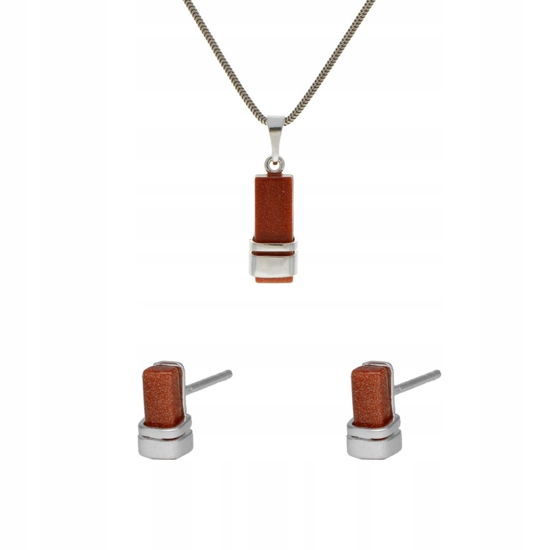 Komplet s pískem pouště stříbro