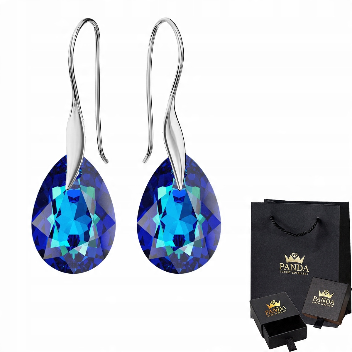 

Srebrne Kolczyki Otwarte Swarovski Srebro 925