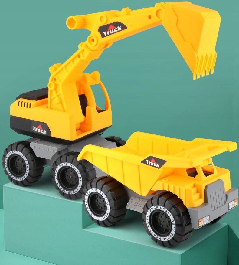 Dwa auta Koparka + wywrotka samochody budowlane do piasku 2 szt ruchome 24h Rodzaj pojazdu koparka