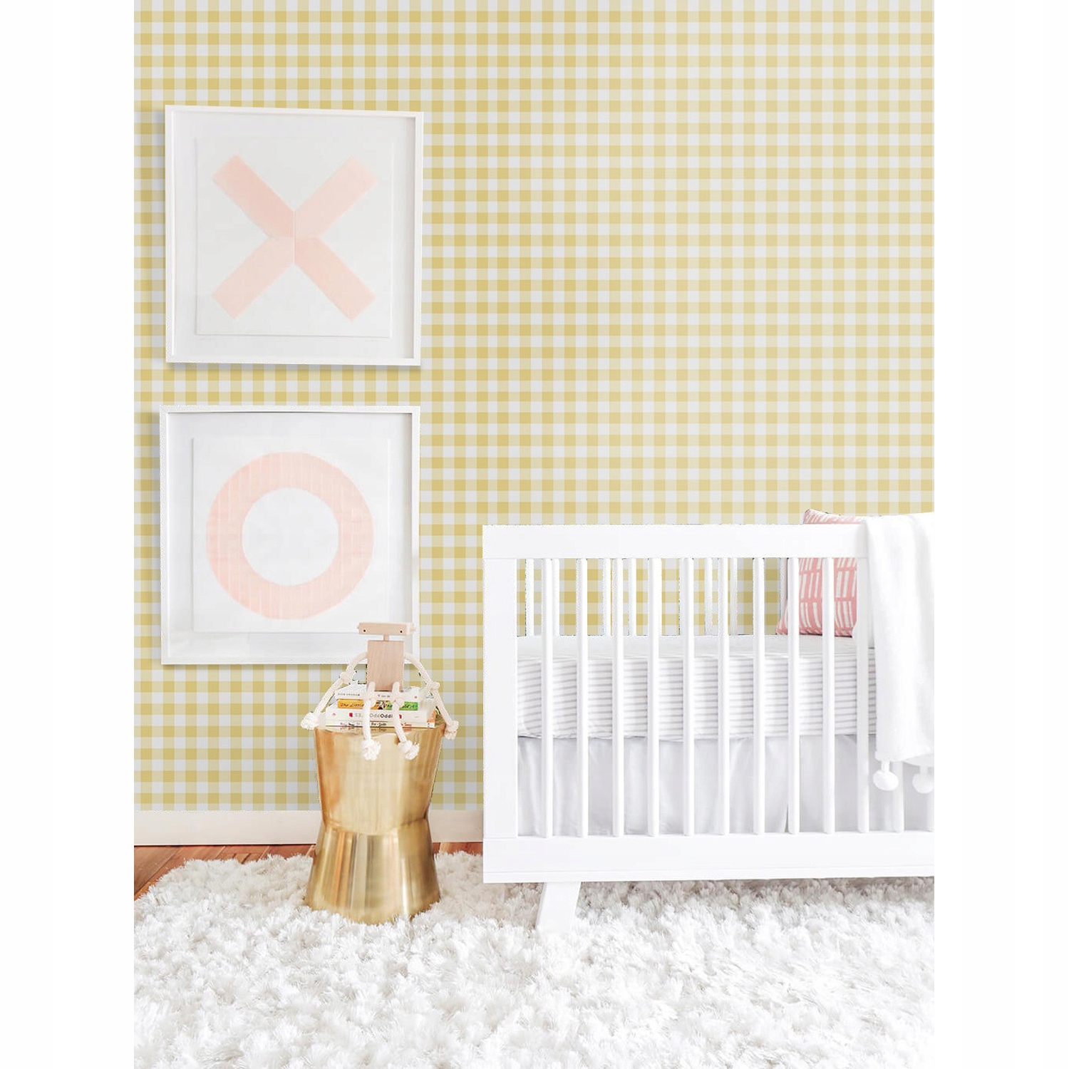 

Tapeta ścienna Żółta w kratę MagicStick 290x290 cm