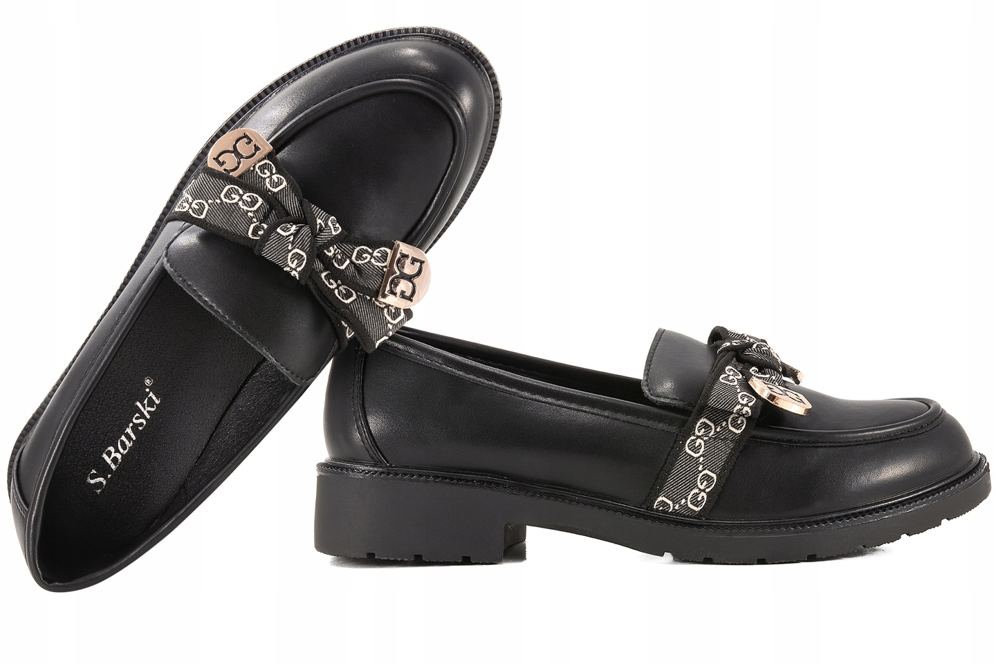 S.barski HY42-331 Dámské Mokasíny Polobotky černé 36 Černá