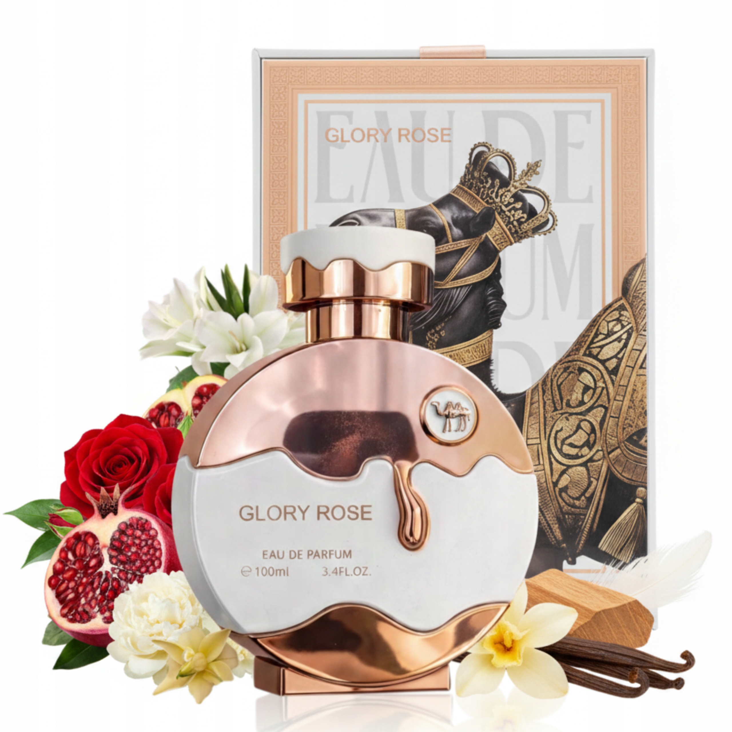 Arabské Parfémy dámský Orientální dlouhotrvající Edp Glory Rose Khasfa 100ml