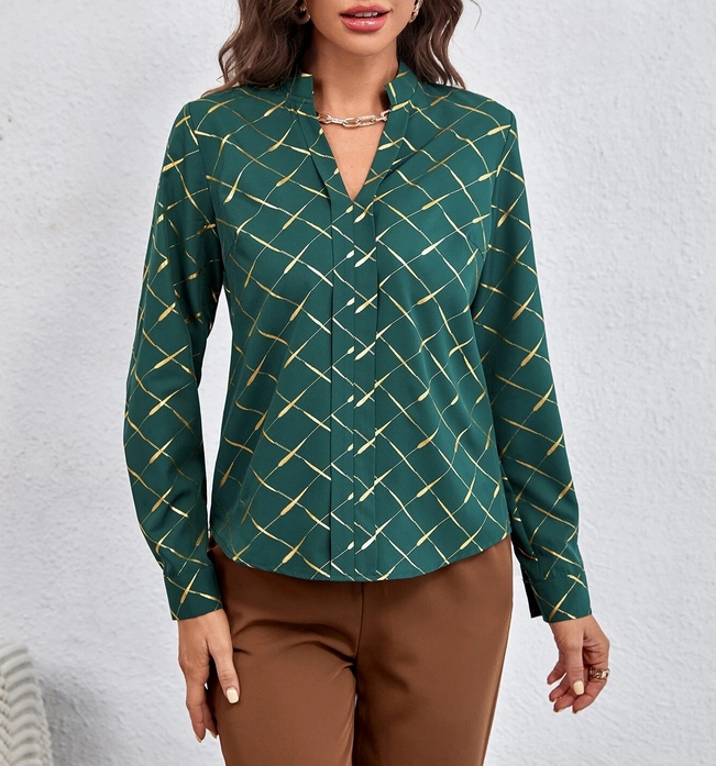 ELEGANCKA MODNA BLUZKA DAMSKA KOSZULA NADRUK XL Rozmiar XL