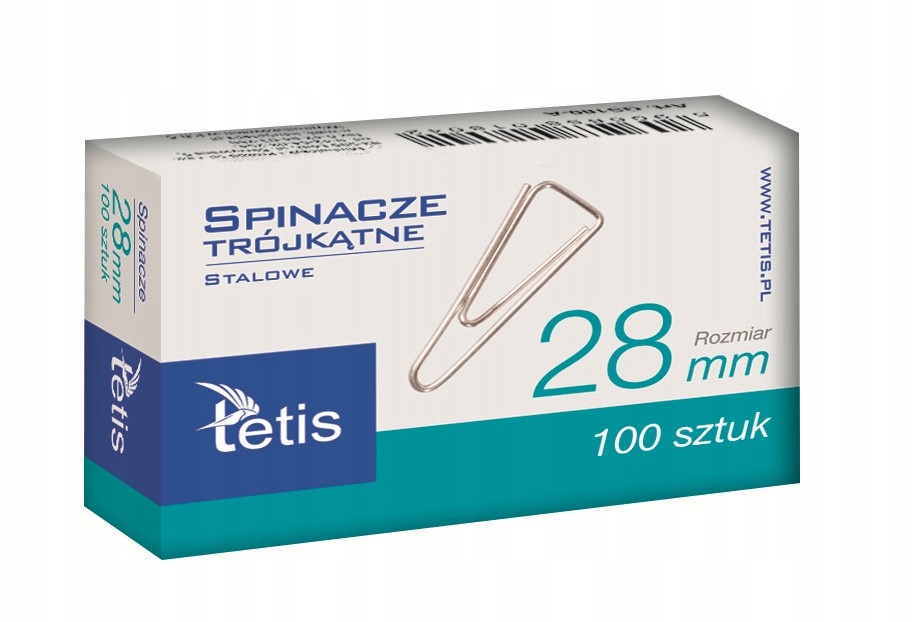 

Spinacze trójkątne 28mm /100szt Tetis